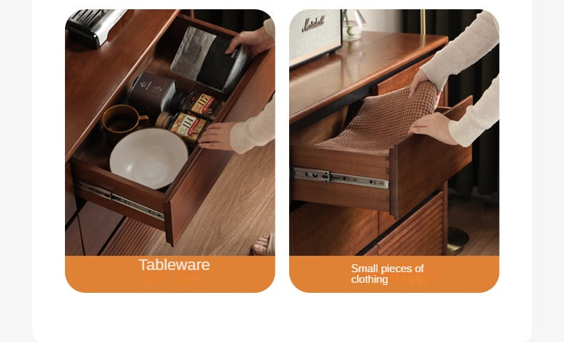 Tulipwood, Poplar Solid Wood Retro Style Drawers