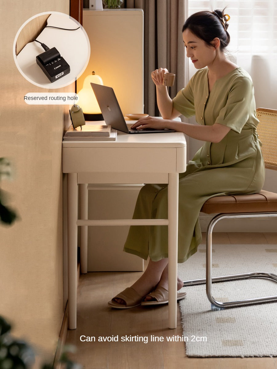 Solid Rubberwood French Cream Style Dressing Table.