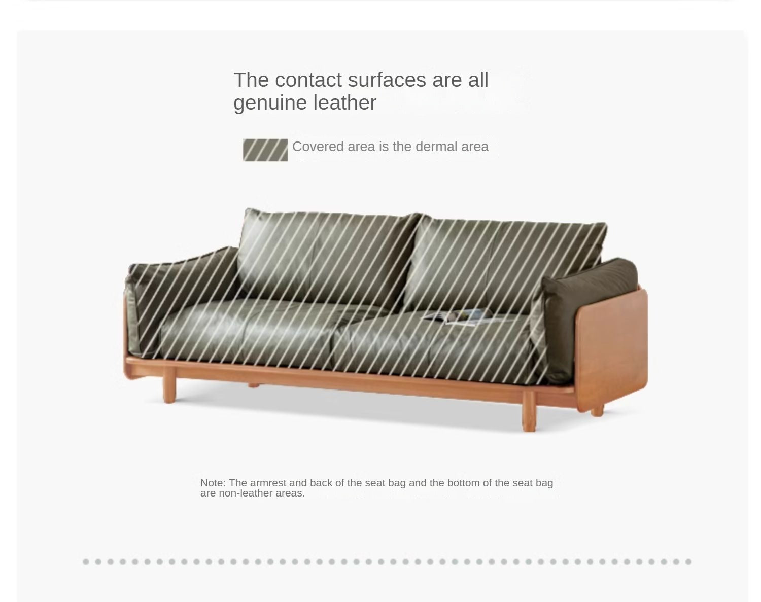 Oak, Ash Solid Wood Sofa Genuine Leather, Fabric.