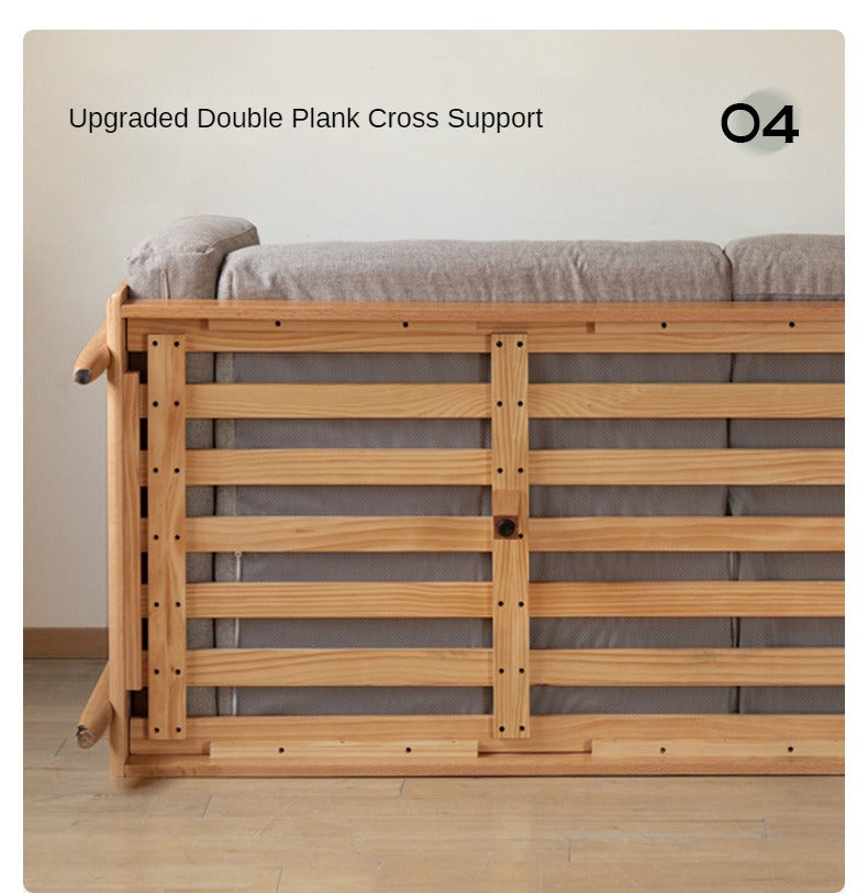 Oak Solid Wood Sofa Modern High Back.