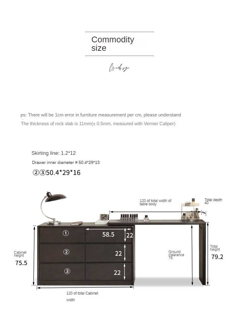 Oak Solid Wood Chest of Drawers Retro Black