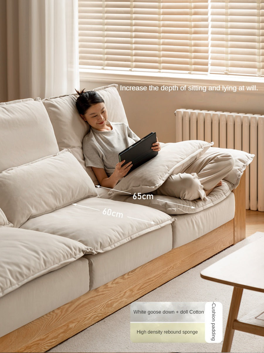 Oak Solid Wood Floor to Floor Tall Sofa.