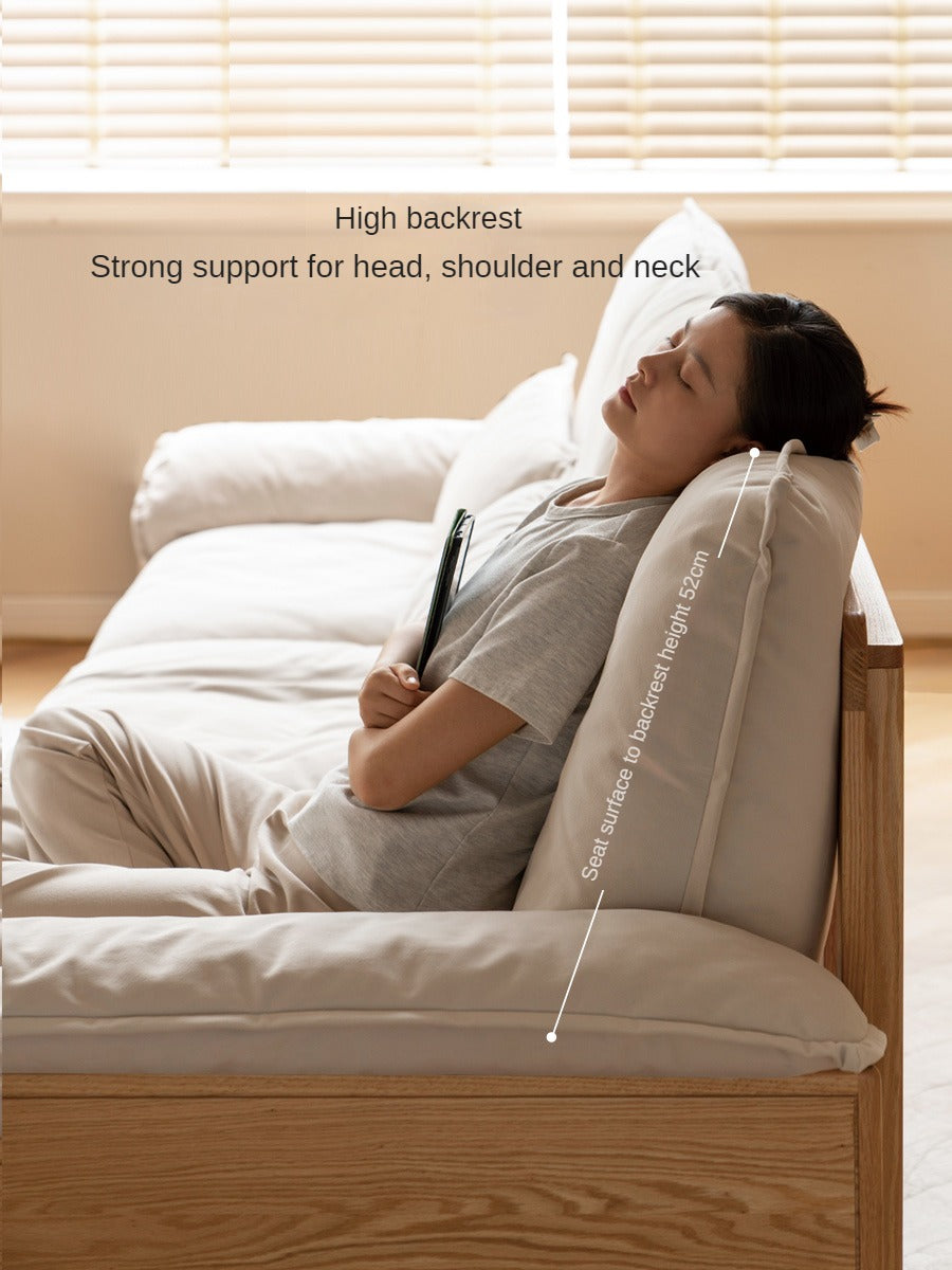 Oak Solid Wood Floor to Floor Tall Sofa.