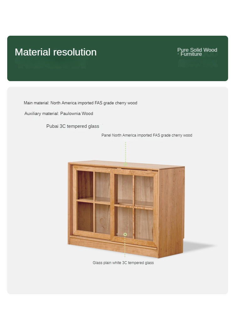 Cherry Solid Wood Medieval Style Bookcase