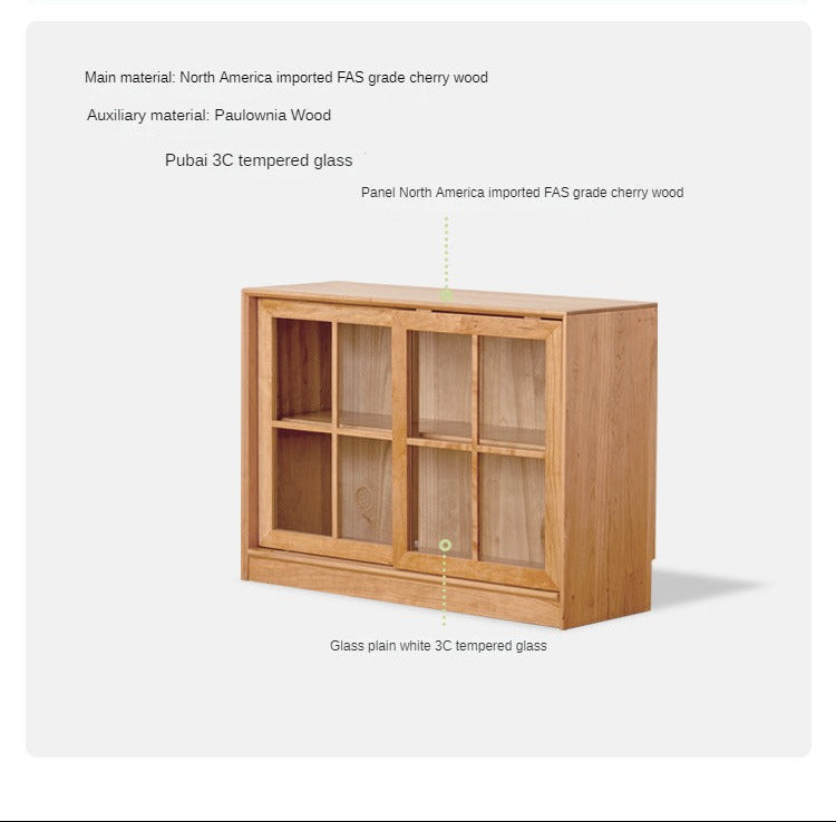 Cherry Solid Wood Medieval Style Bookcase