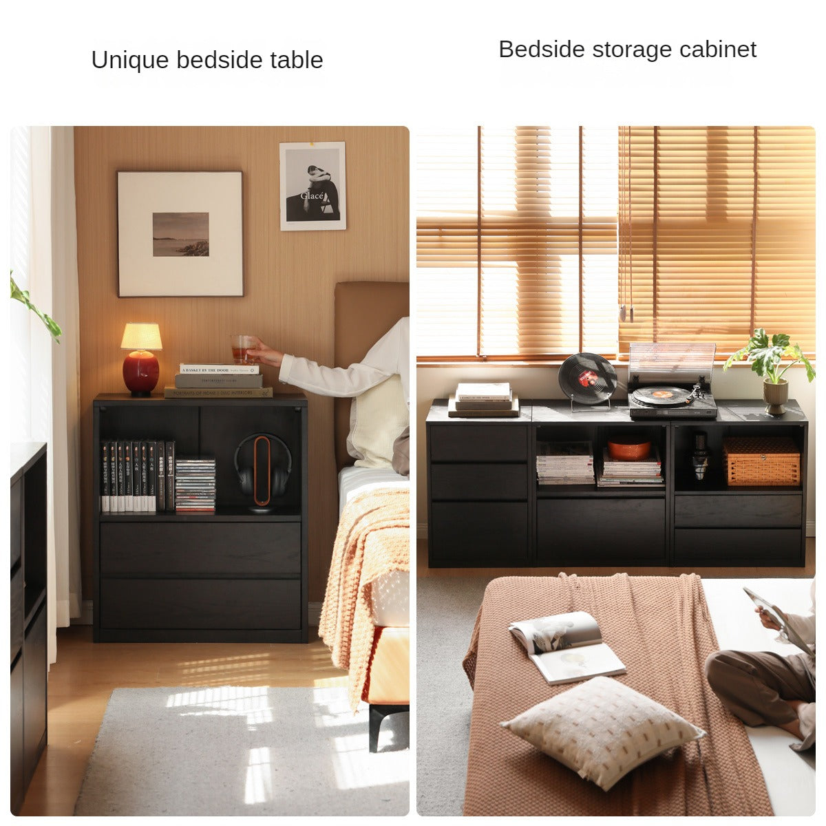 Oak, Solid Rubberwood Bookcase Modern Floor Combination Cabinet
