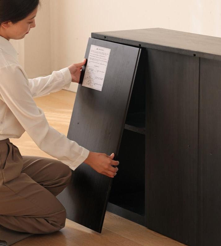 Oak, Rubberwood Solid Wood Bookcase Modern Floor Combination Cabinet