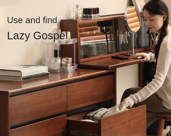 Poplar Solid Wood Dressing Table Cabinet Perforated Board.