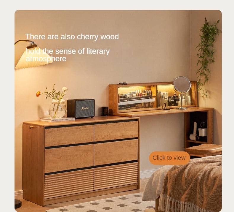 Poplar Solid Wood Dressing Table Cabinet Perforated Board.