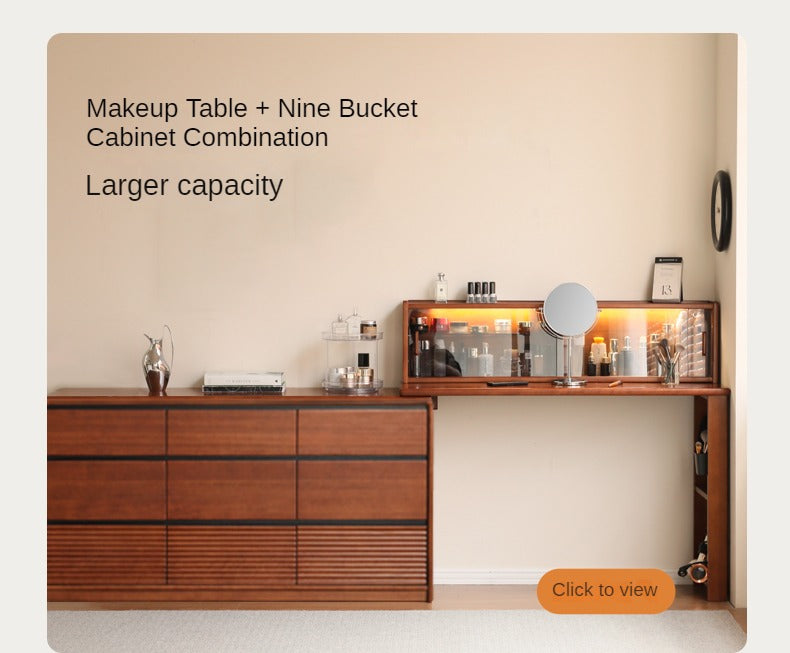 Poplar Solid Wood Dressing Table Cabinet Perforated Board.