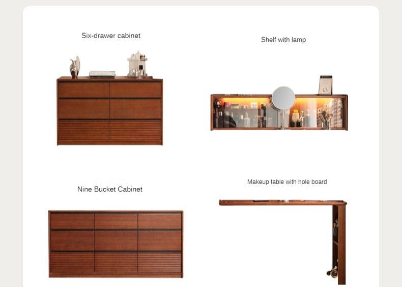Tulipwood Solid Wood Vanity Table Cabinet Perforated Board