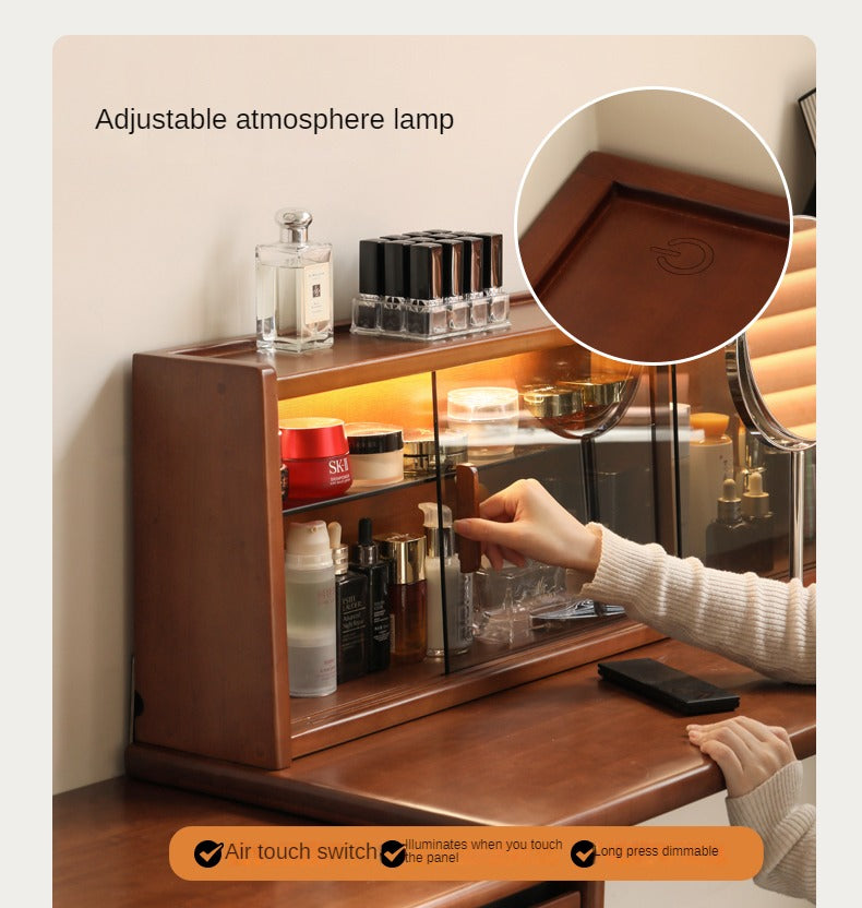 Poplar Solid Wood Dressing Table Cabinet Perforated Board.
