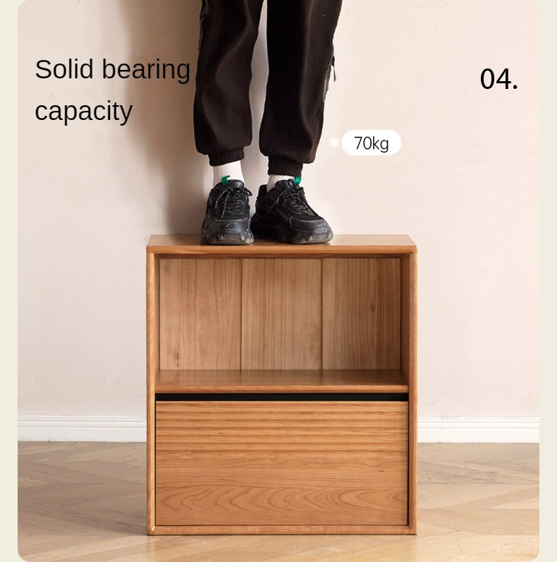 Cherry Solid Wood Module Combination Bookcase
