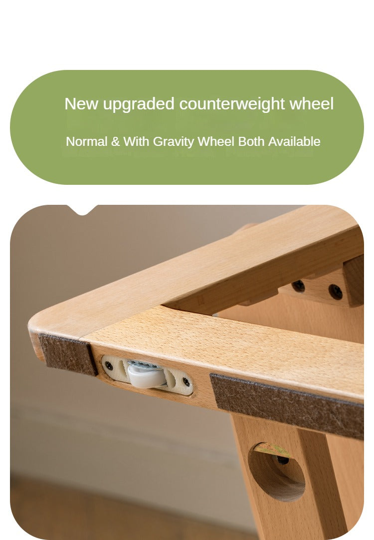 Beech Solid Wood Kid's Adjustable Elevating Chair.