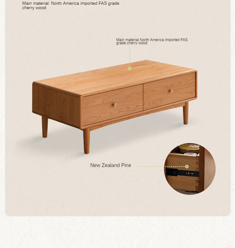 Cherry Solid Wood Antique Coffee Table