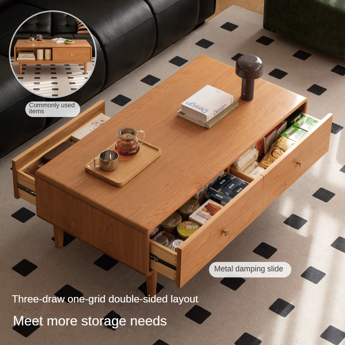 Cherry Solid Wood Antique Coffee Table