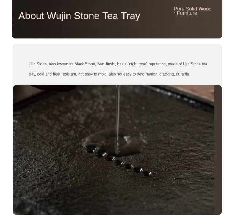 Black Walnut Solid Wood Telescopic Tea Table.