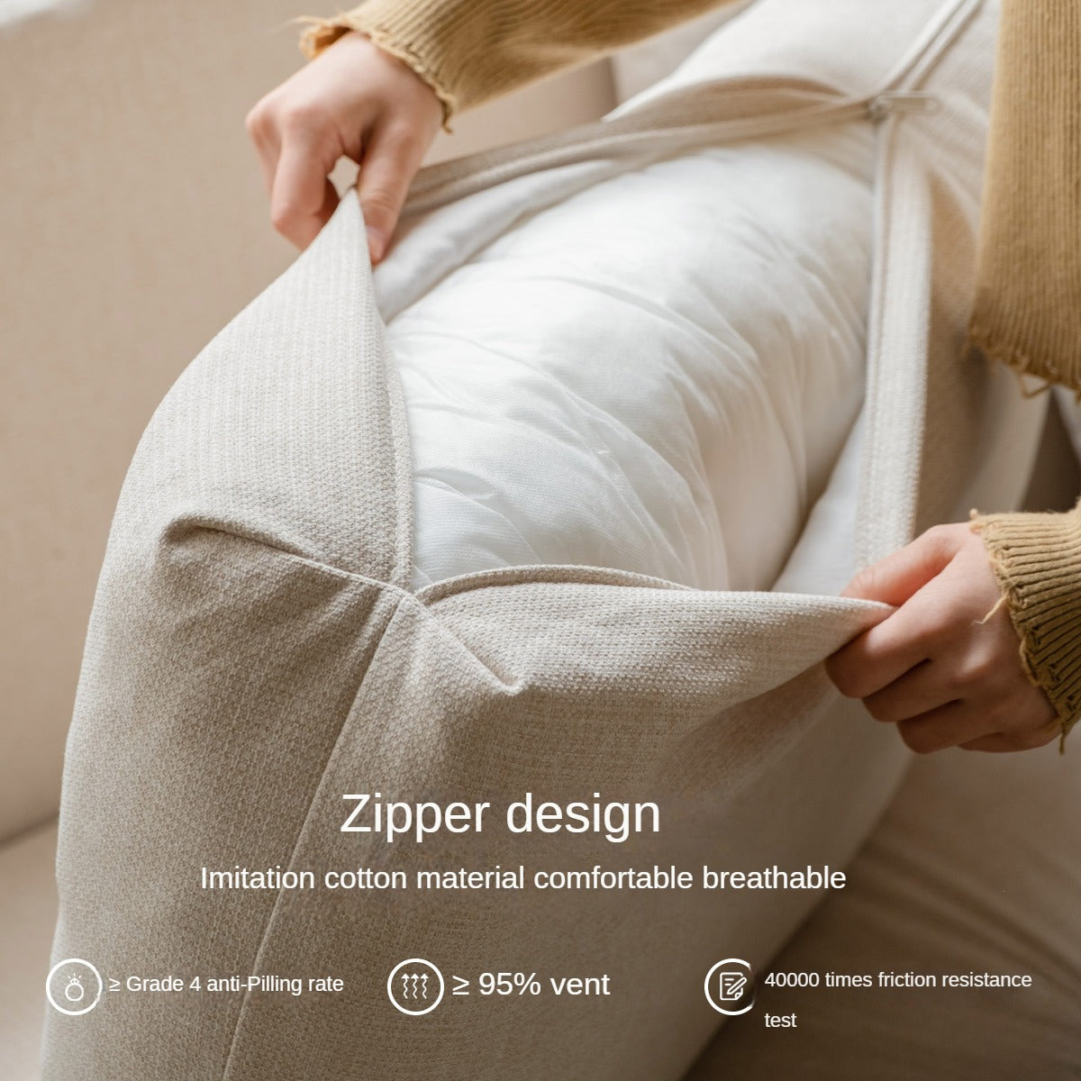 Beech Solid Wood Sofa Bed Modern.