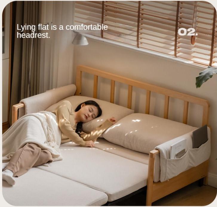Beech Solid Wood Sofa Bed Modern.