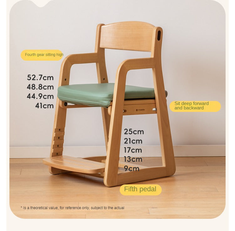 Beech Solid Wood Children's Adjustable Lift Chair.