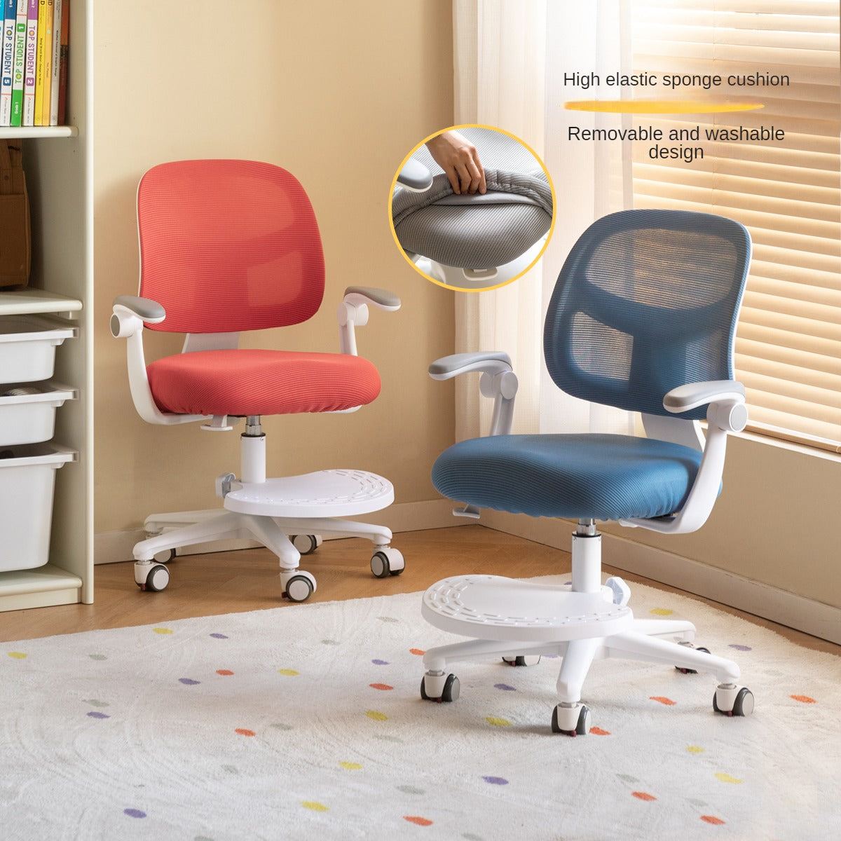 Children's Lifted and Adjusted Chair.