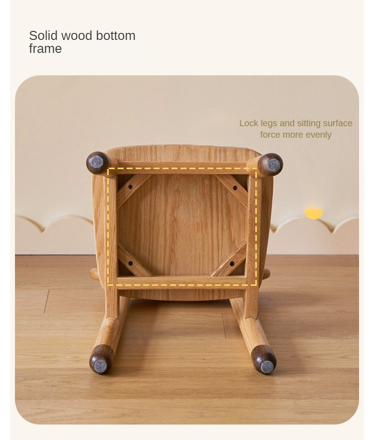 Oak, Beech Solid Wood Kids Small Chair.