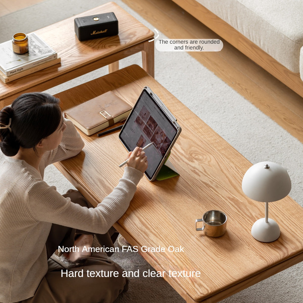 Oak Solid Wood Combination Tea Table