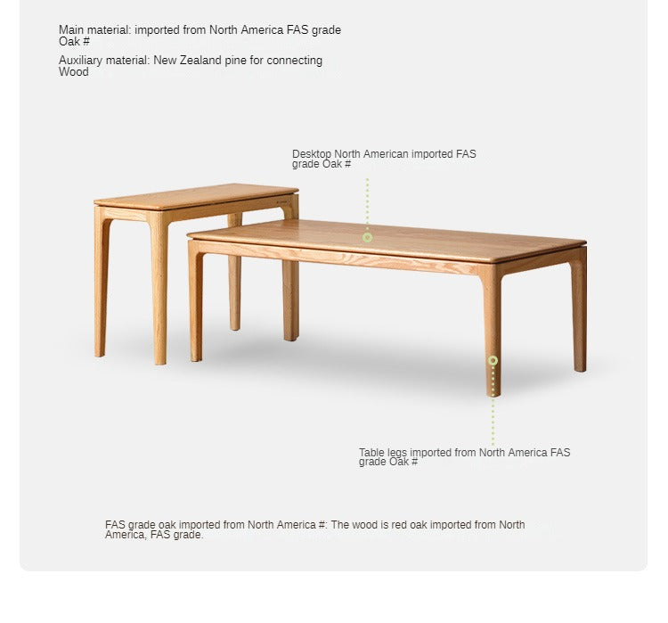 Oak Solid Wood Combination Tea Table