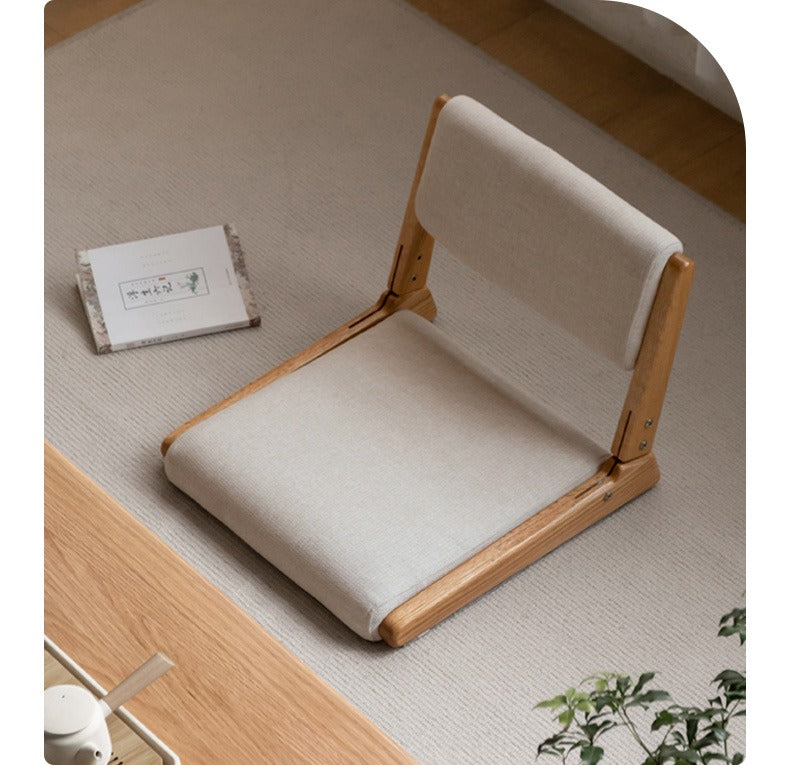 Oak Solid Wood Foldable Low Chair