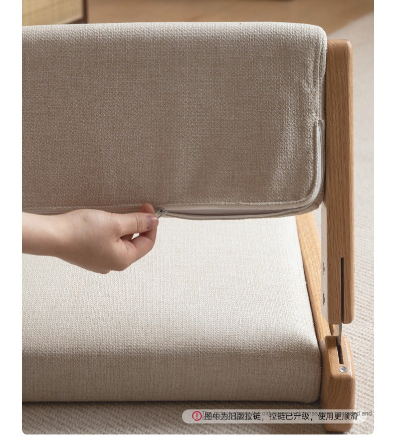 Oak Solid Wood Foldable Low Chair