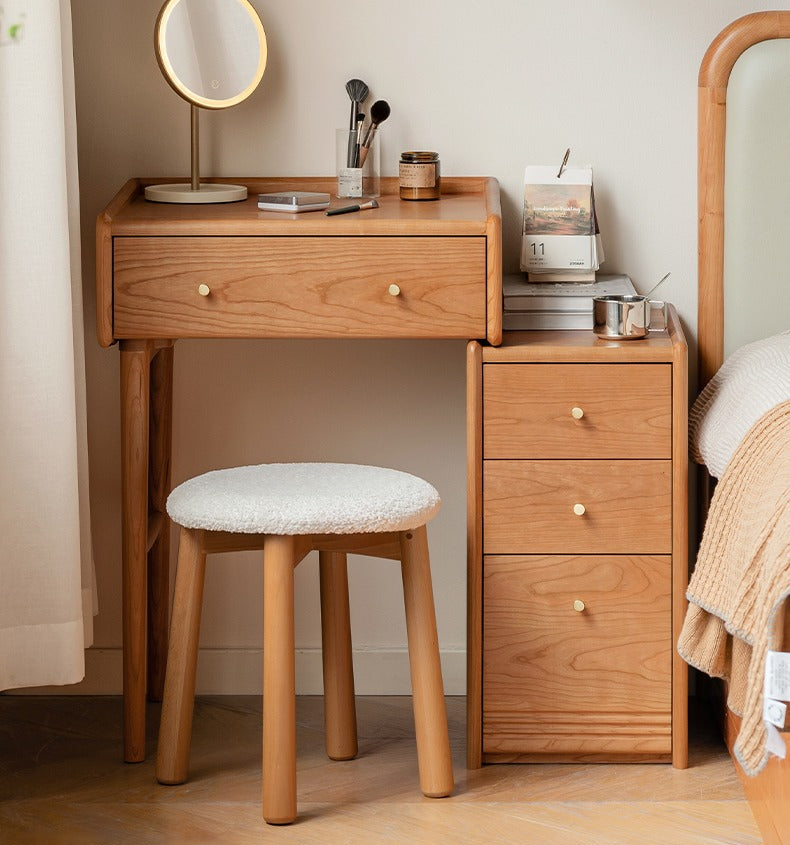 Black Walnut Solid Wood Vanity Table Cabinet Integrated.