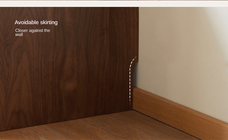 Black Walnut Solid Wood Vanity Table Cabinet Integrated.