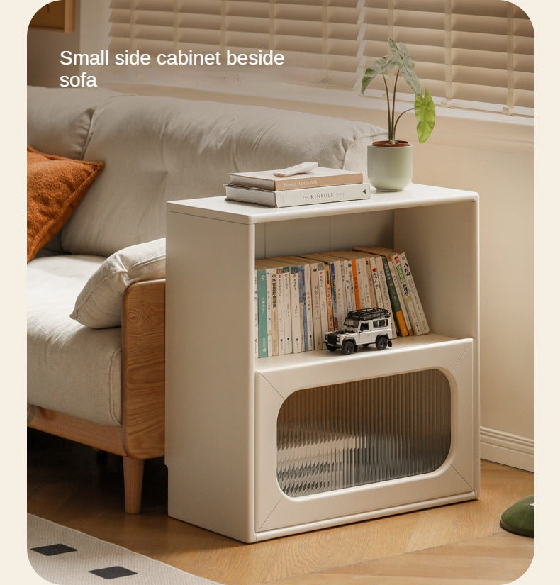 Solid Rubberwood Storage Multi-Functional Storage Bookcase.