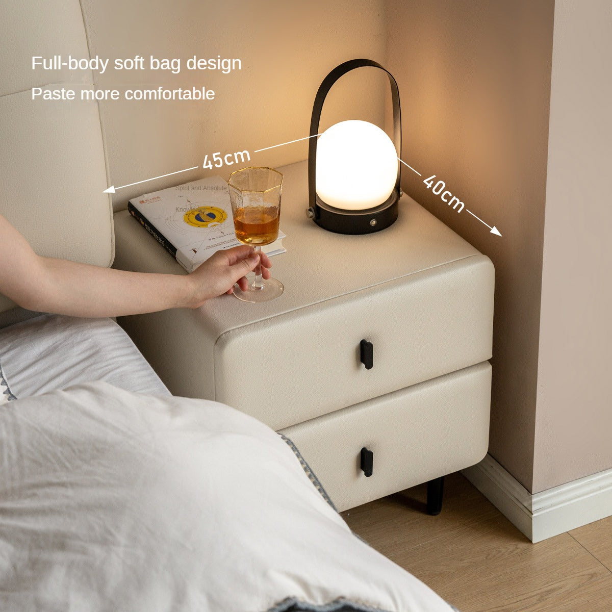 Soft Cream Style Nightstand