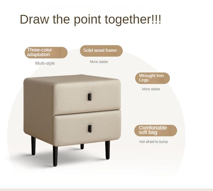 Soft Cream Style Nightstand