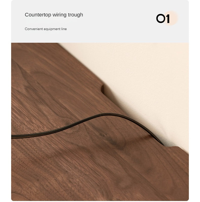 Black Walnut, Sandalwood, Ash Solid Wood Skeleton Line TV Cabinet.