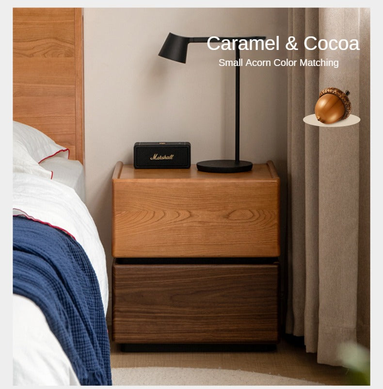 Black Walnut, Oak, Cherry Solid Wood Nightstand