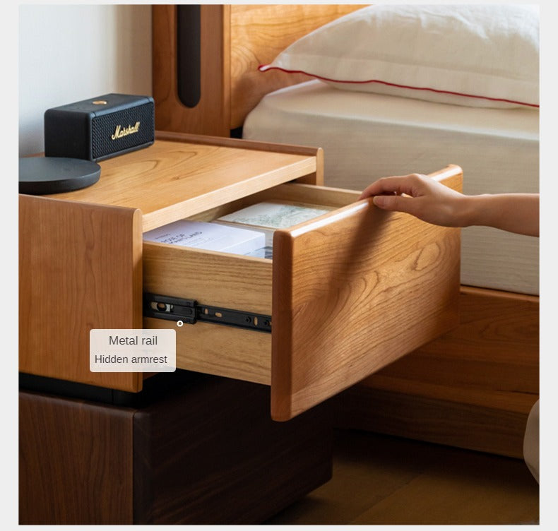 Black Walnut, Oak, Cherry Solid Wood Nightstand