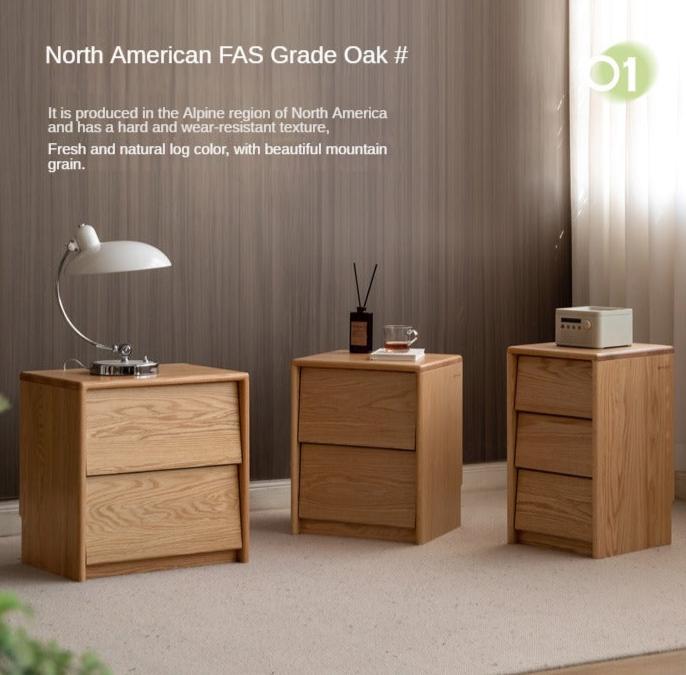 Ash, Oak Solid Wood Nightstand