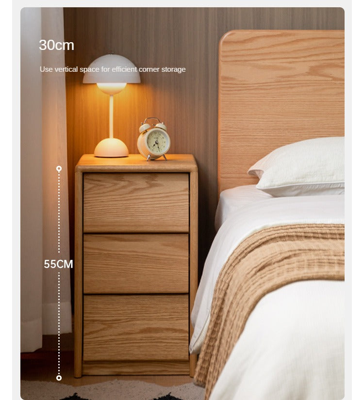 Ash, Oak Solid Wood Nightstand