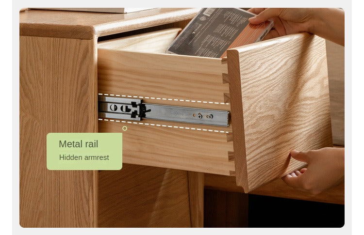 Ash, Oak Solid Wood Nightstand