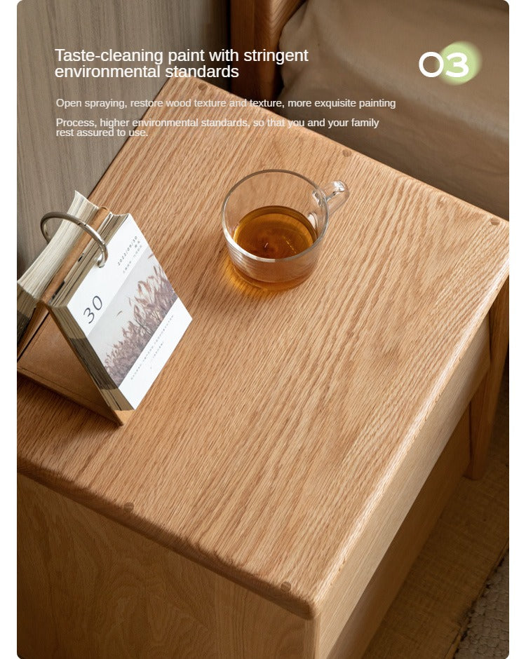 Ash, Oak Solid Wood Nightstand