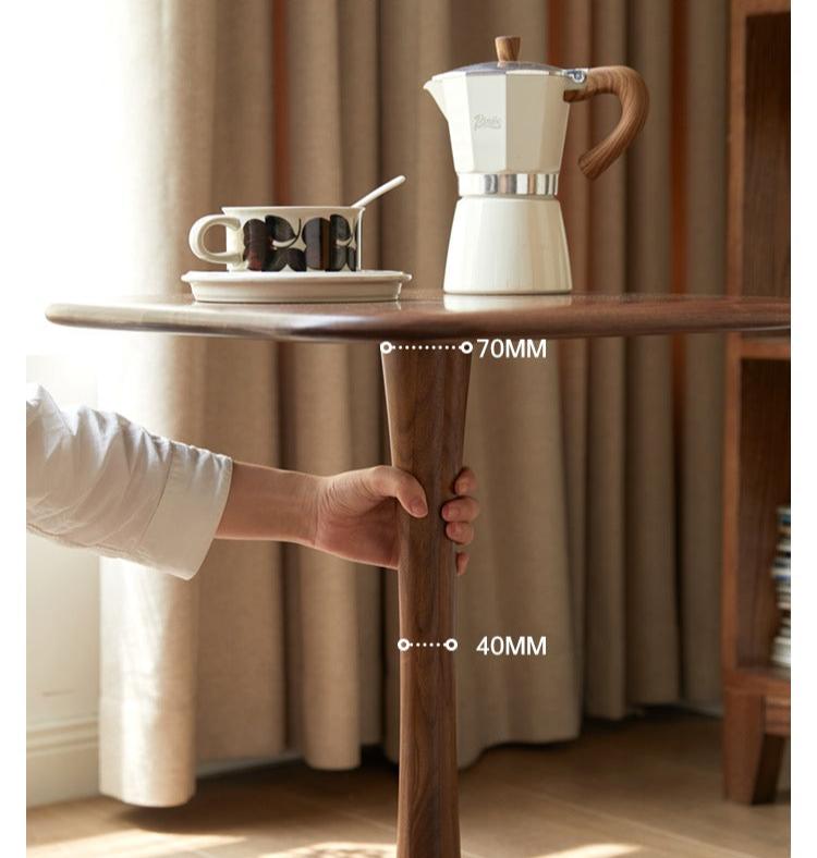 Black Walnut, Oak Solid Wood Small Square Side Table