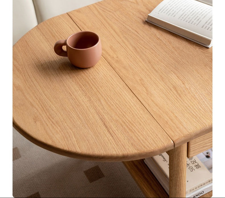 Oak Solid Wood Small Folding Coffee Table