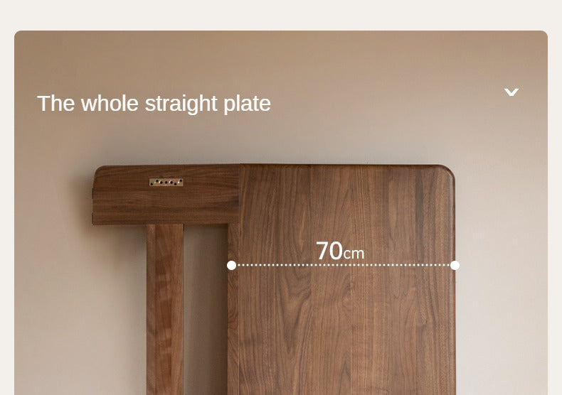 North American Black walnut, Ash solid wood bed simple high head.