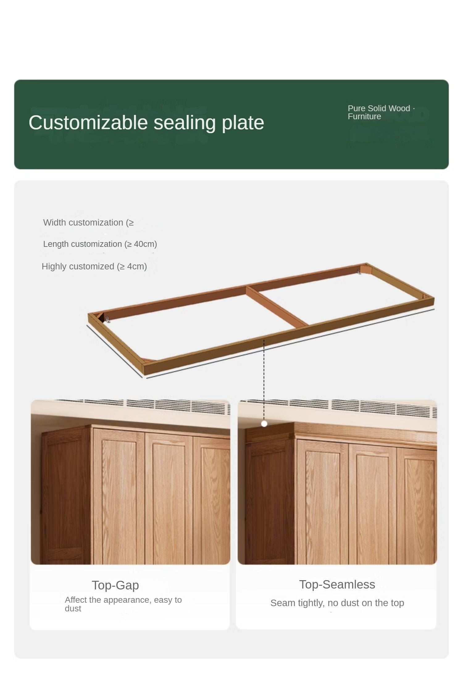 Oak Solid Wood Narrow Wardrobe.