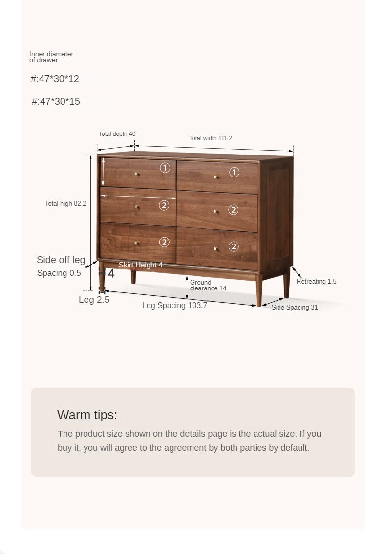 Black Walnut, Oak Solid Wood Drawer, Modern Porch Cabinet