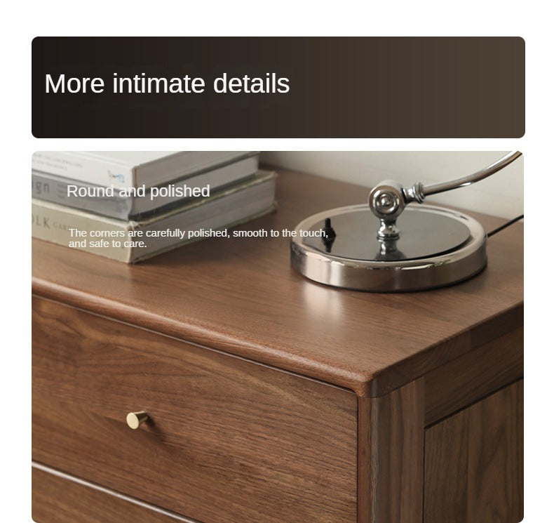 Black Walnut, Oak Solid Wood Drawer, Modern Porch Cabinet