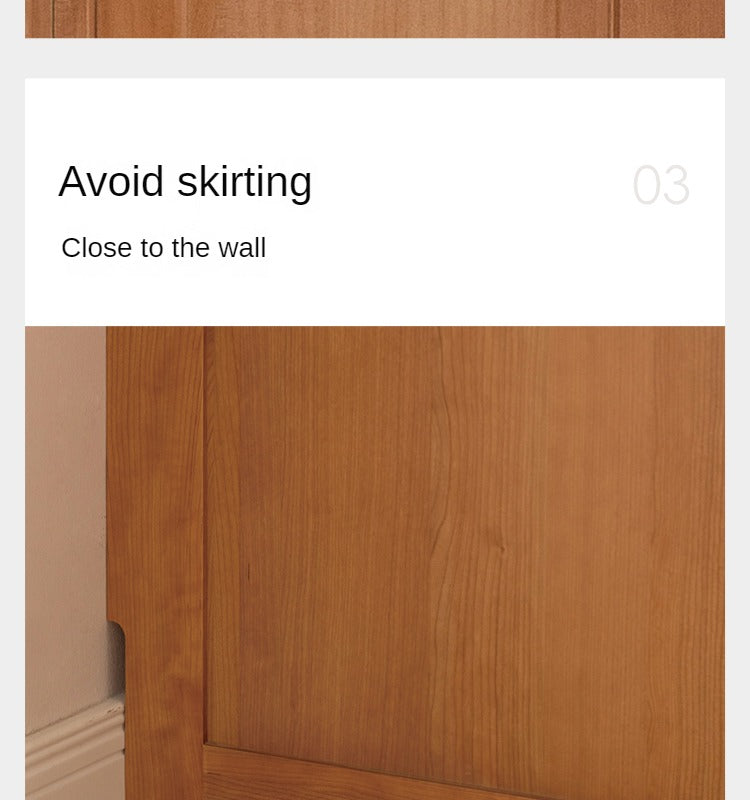 Cherry Wood Wardrobe Retro Style Skeleton Line.