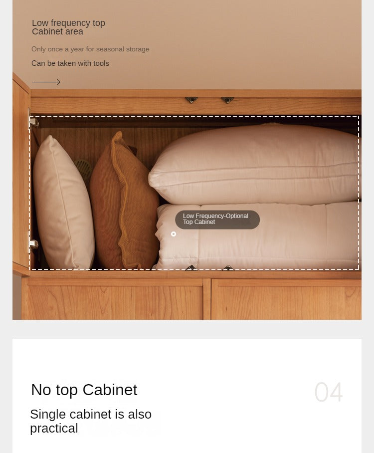 Cherry Wood Wardrobe Retro Style Skeleton Line.